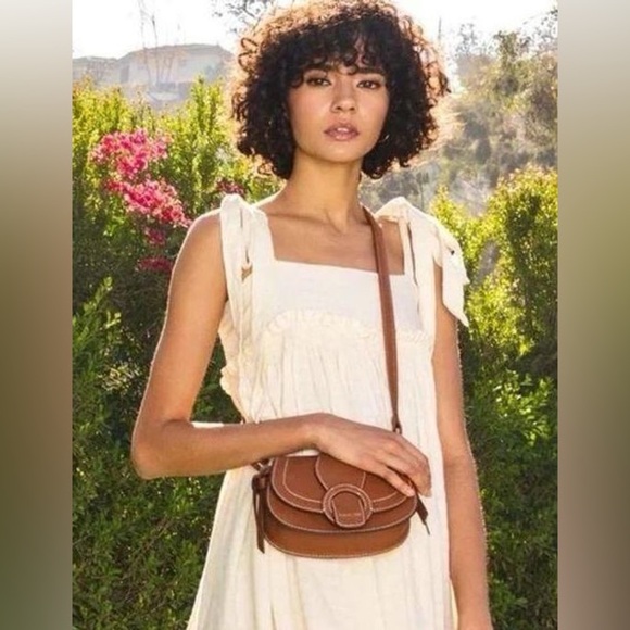 Rachel Zoe Crossbody Tan Convertible Hip Shoulder Vegan Leather Bag NEW - Picture 6 of 10